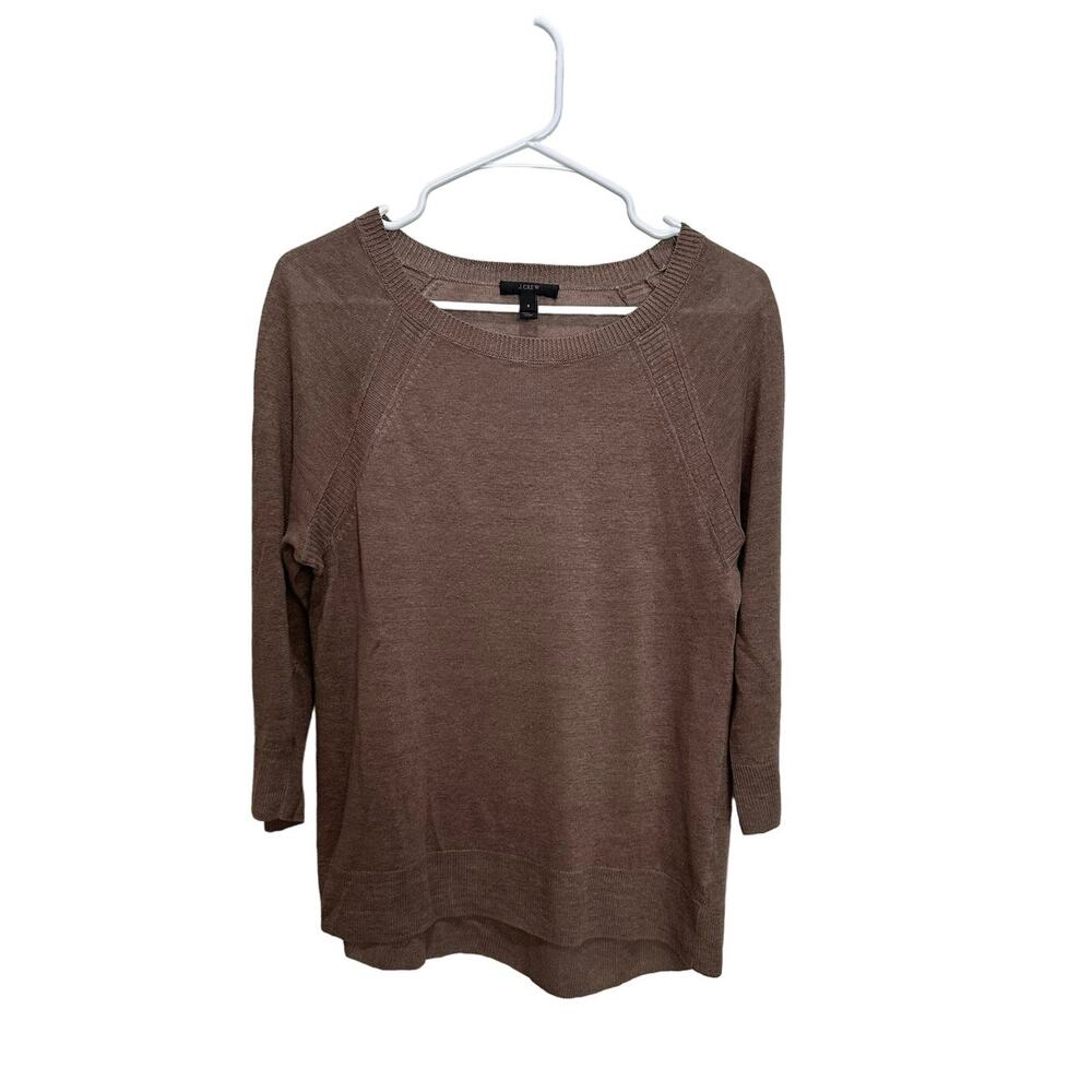 J Crew Lightweight Linen Sweater Brown Women’s Size S